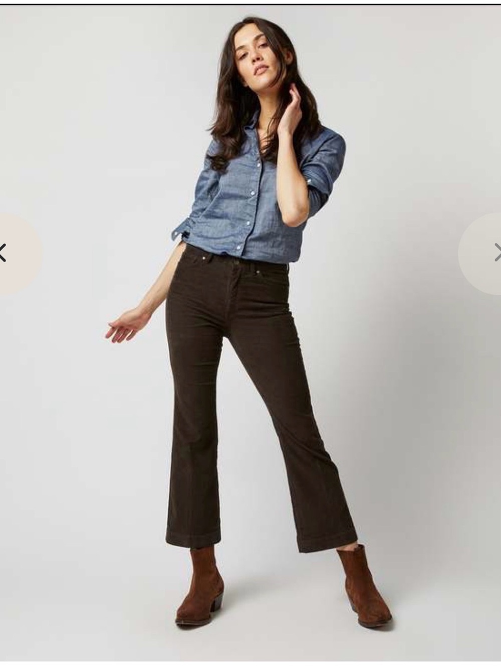 ANN MASHBURN Chocolate Brown 5 pk Flare Pant size 29
